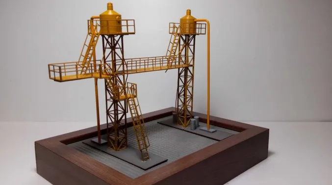 

1/87 Model Train ho scale diy internal combustion engine oil station architectural sand table Model materials Free Shipping