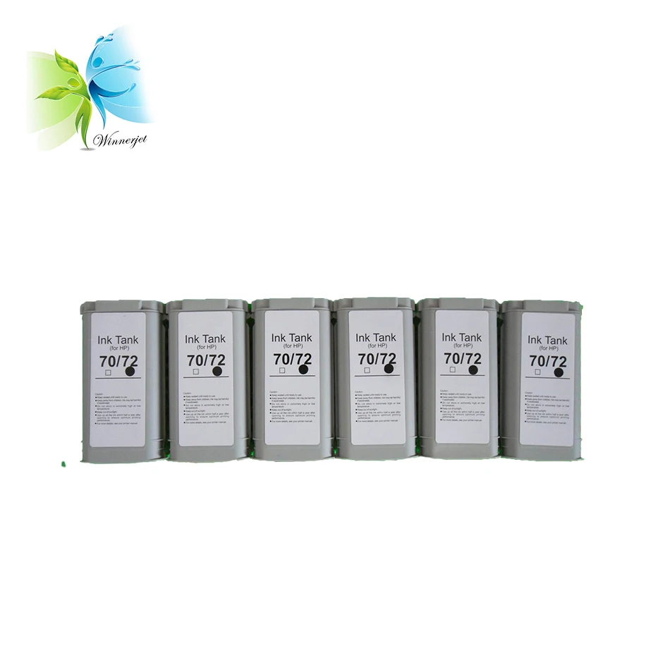 

Winnerjet 6 colors for HP 72 pigment ink cartridges & dye ink cartirdge for HP Designjet T1100 T1200 T2300 T1120 T770 T790 T795