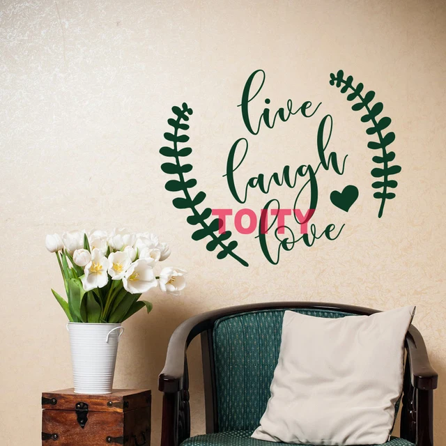 Online Live Laugh Love Art Vinyl Wall Decor Decal Positive Life Live Laugh Love Art Vinyl Wall Decor Decal Positive Life Atude Sayings Family Home Sticker Removable Pvc