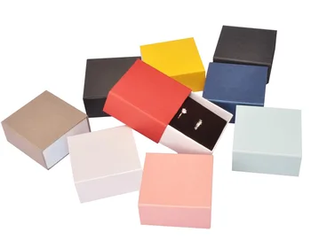 

Necklace and Ring Set Packaging Box Drawer Wholesale 40pcs/lot Free Shipping 8*8*3.5cm 800g hard paper 128g Glossy Paper