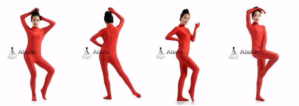 Ainclu Women’s Hoodless Zentai Catsuit Multicolor -Zentai shop online