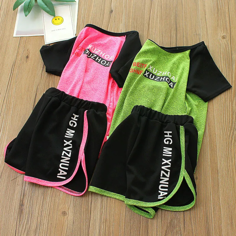 

Summer Boys Clothes Sport Tracksuit Baby T Shirt + Shorts Suit Girls Clothes Toddler Casual Boy Tops Children Clothing Kids Set