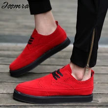 New Arrival Pig Suede Brogue Shoes Fashion Leather Casual Shoes For Men Breathable Height Increasing Zapatillas Hombre Hot Sale
