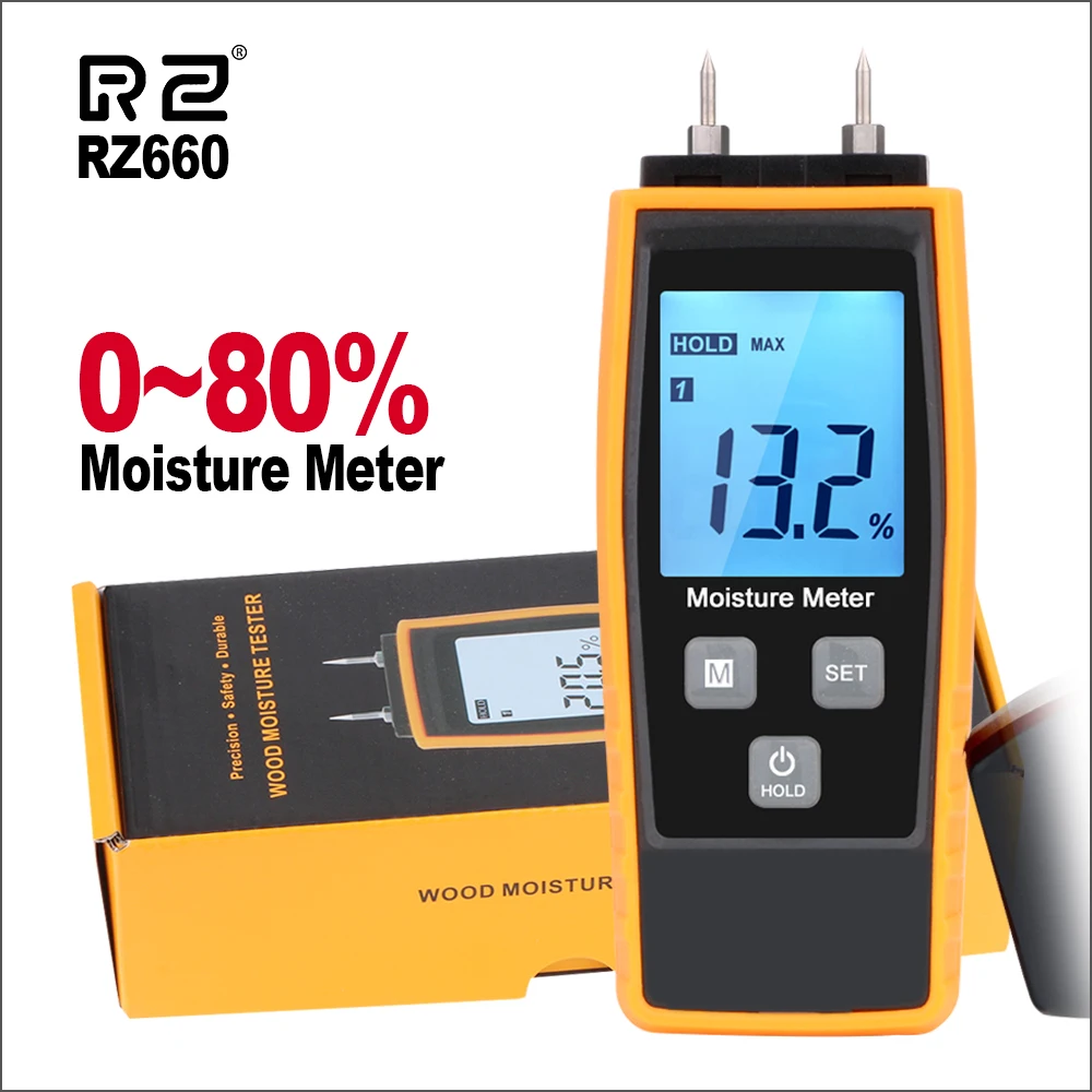 medidor de umidade de madeira rz emt01