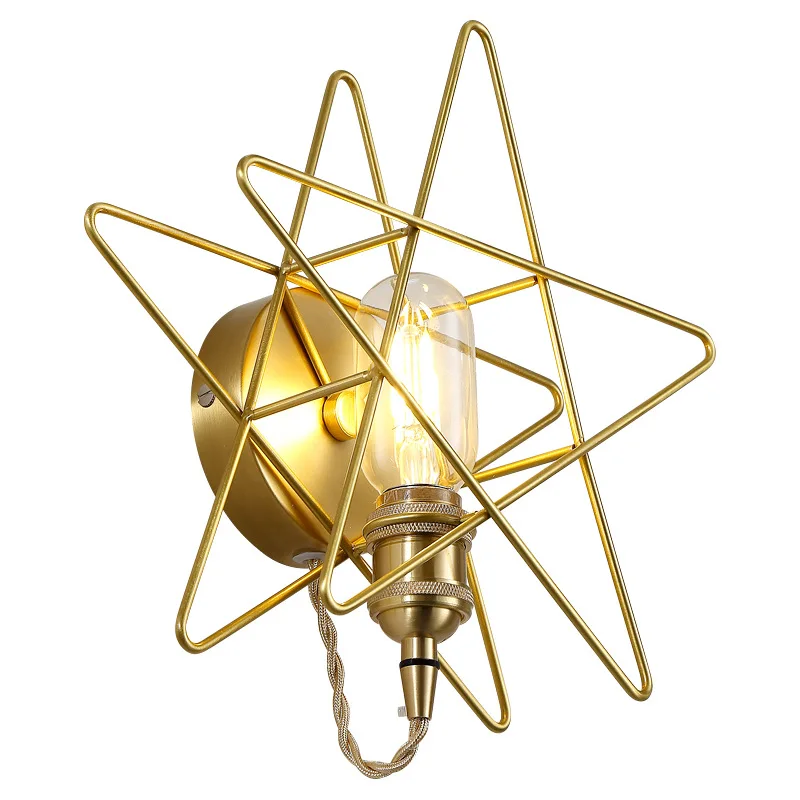

Bedroom Bedside Wall Lamp Scandinavian Creative Star Lighting Living Room Background Balcony Stairway Decorative Wall Light
