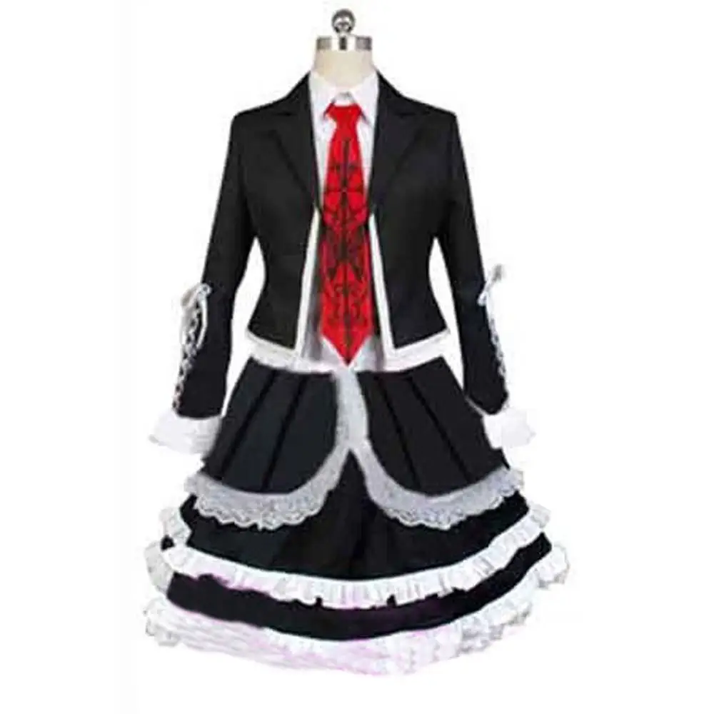 Dangan Ronpa Danganronpa Celestia Ludenberg Униформа топ с длинными рукавами короткое платье аниме Хэллоуин Косплей Костюм - Цвет: Черный