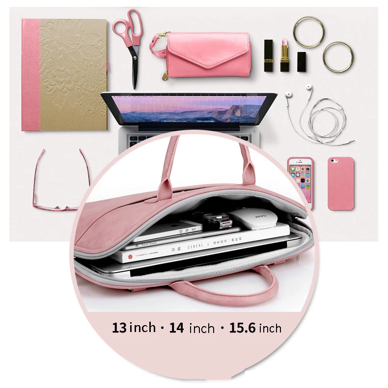 13 14 15.6 Inch Waterproof PU handbag for MacBook Lenovo Dell HP Asus Women Men Computer Bag 15.6 Notebook Sleeve Cover Case (5)