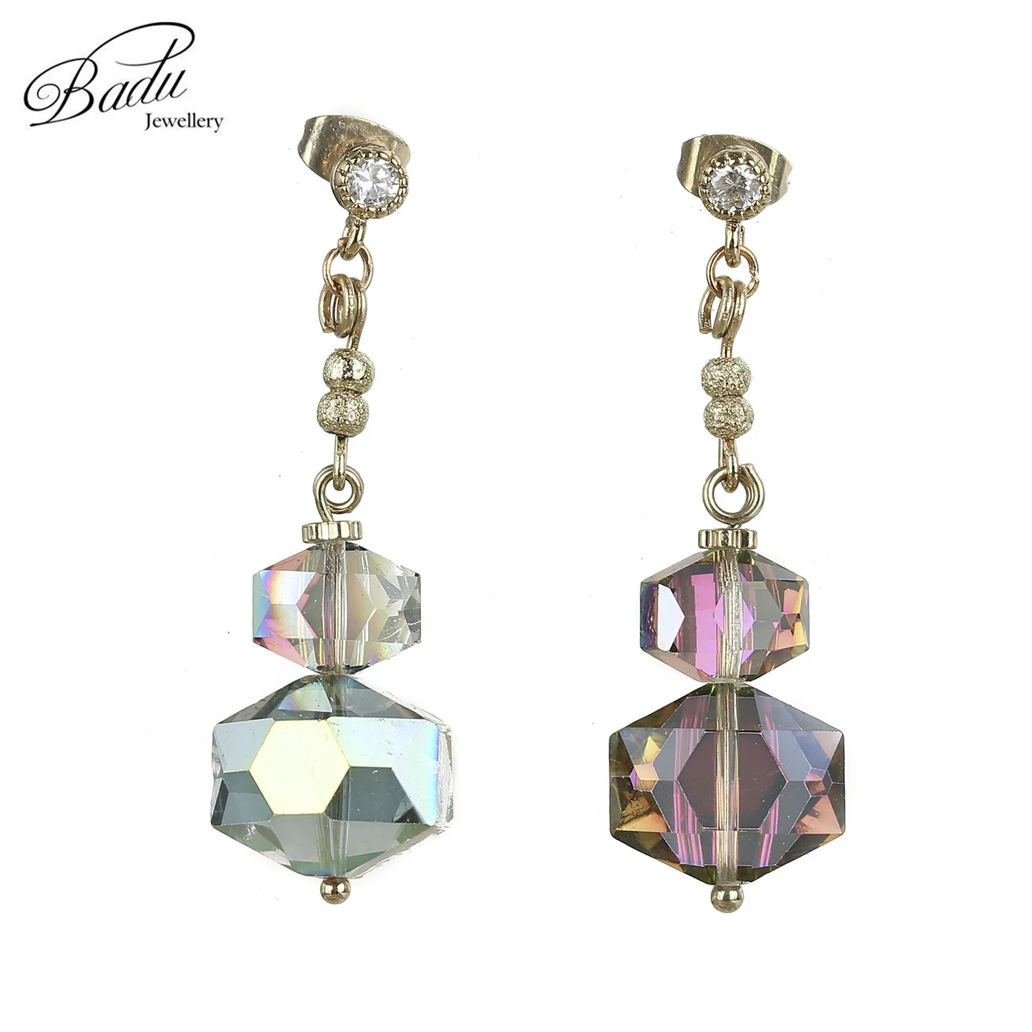 [Clearance] Hexagon Crystal Dangle Earring Rhinestone for Women Lost