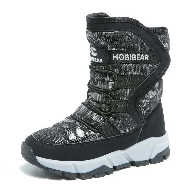 

Christmas New Fashion Winter Shoes Kids Mid-Calf Snow Boots Warm Plush Boys Boots Outdoor Casual Shoes Children Flat Shoes Botas