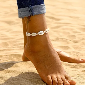 

FNIO Sea Shell Anklet For Women Foot Jewelry Summer Beach Barefoot Bracelet Ankle On Leg For Lady Bohemian Jewelry Accessories