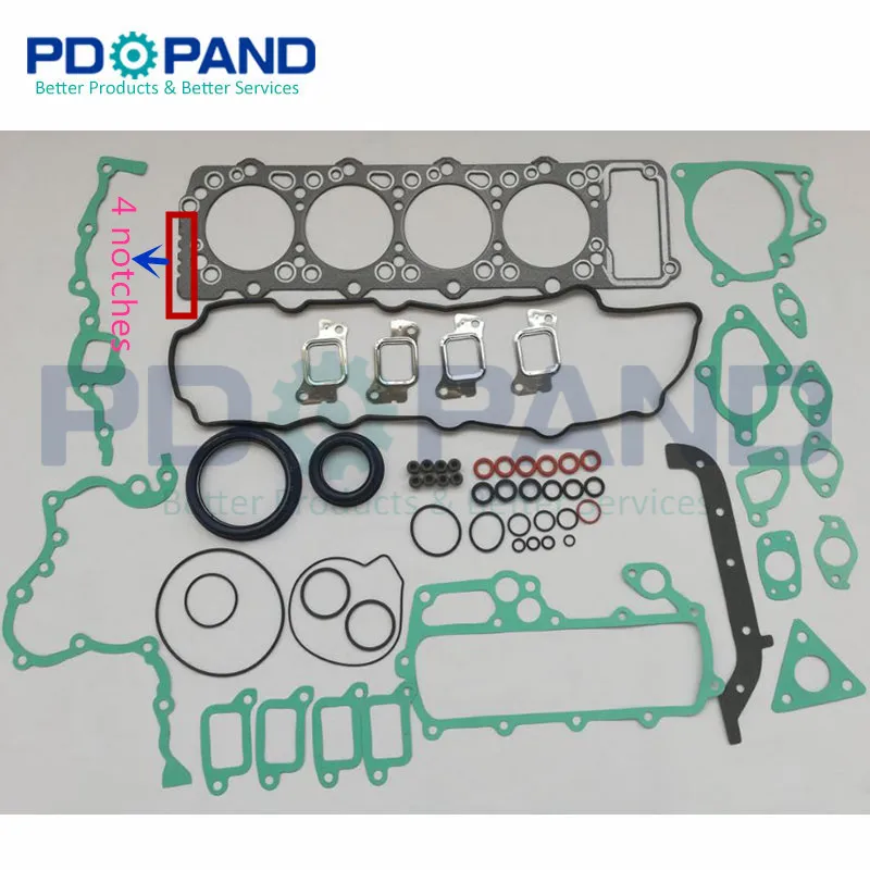 4M40 4M40T 4M40-T engine overhaul gasket set_