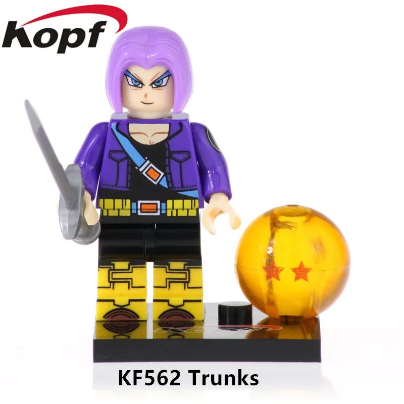 

KF562 Singe Sale Trunks Building Blocks Dragon Ball Son Gohan Janemba Jiren Bricks Action Figures For Children Gift Toys