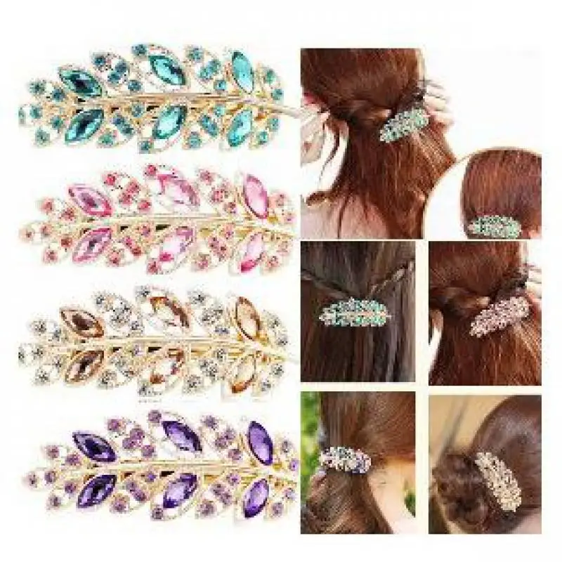 

bling Beads Headwear Crystal Rhinestone Hair Clip Barrette Hairpin Bijouterie Trinket Ornament Accessories For Woman
