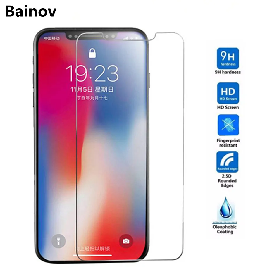 2 шт Защитное стекло для iphone X XS max 8 7 6 6s 5 5S se 4 4s XR XS 9 H защитный экран закаленное стекло для iphone 7 8 6s plus