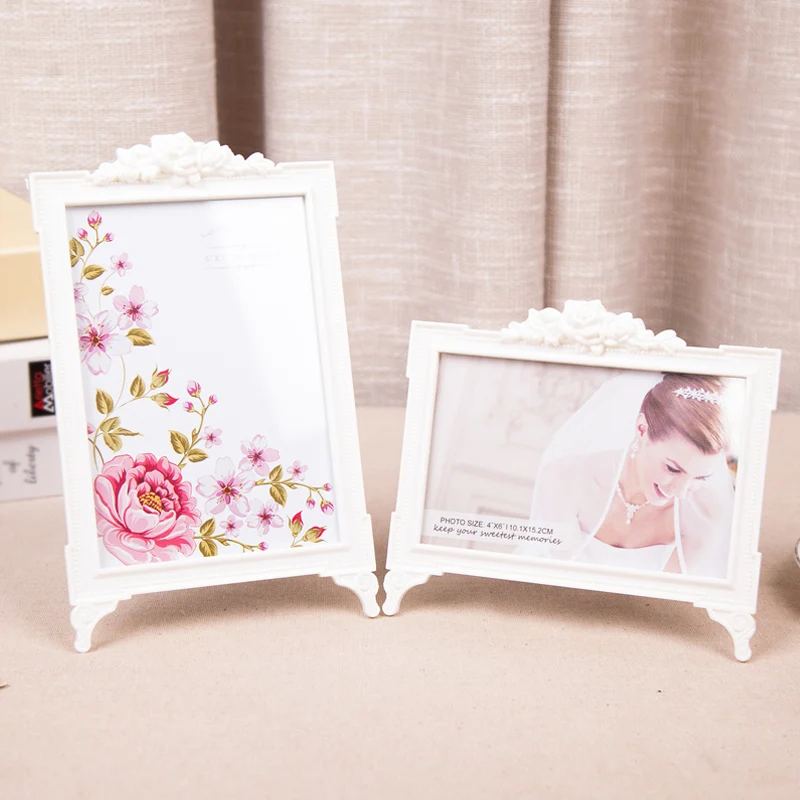 

1 Piece Korean Pink Children Photo Frame 6 Inch 7 Inch White Picture Frame European Creative Photo Frame Decoration