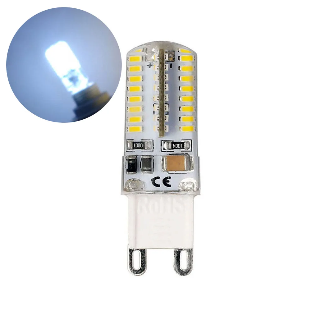 10 шт. G9 5 Вт светодиодный 3014 64SMD контактный цоколь светодиодный светильник теплый белый/белый JA55 - Испускаемый цвет: 110V