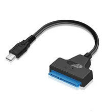 USB3.1 Type C to SATA III 22Pin 7+15pin  for SSD Hard Drive Adapter ThunderBolt Capable  blue