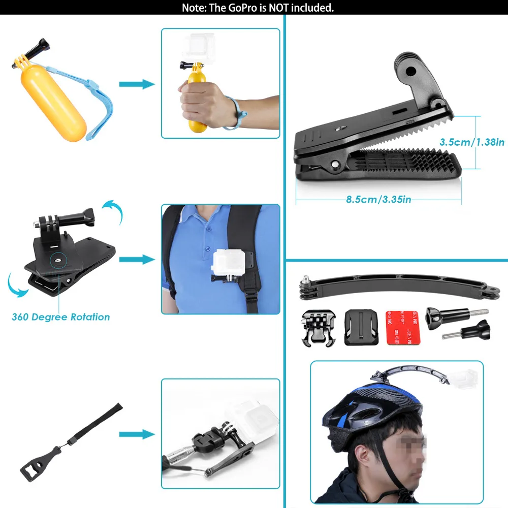 neewer action camera accessory kit for all brand sports camera:Sjcam DBPOWER AKASO APEMAN WiMiUS QUMOX Lightdow Campark neewer action camera accessory kit for all brand sports camera:Sjcam DBPOWER AKASO APEMAN WiMiUS QUMOX Lightdow Campark