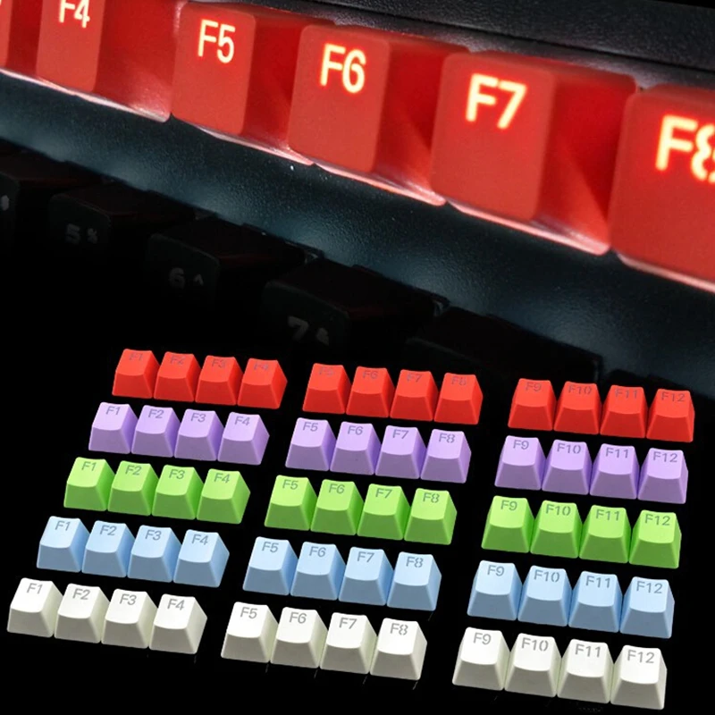 Колпачки для клавиш с подсветкой PBT F1 ~ F12 12 в комплекте колпачки Cherry MX колпачками