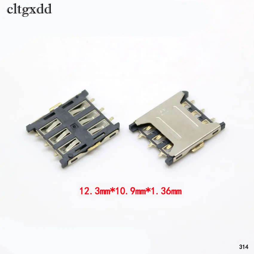 

cltgxdd Nano-SIM 6P Mini Card Holder Plug Type Nano sim Connector Socket,6pin