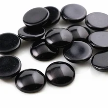 Новая мода 40 шт 12 мм черный цвет с плоской задней частью Кабошоны Камея G5-11