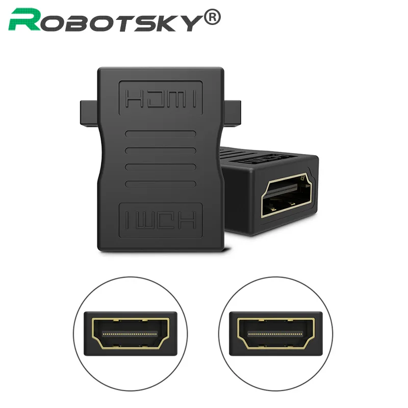 

HDMI to HDMI cable adapter converter Extender with ear Hook Connector Female to Female 1080P for HDTV HDCP DVD Projector Laptop
