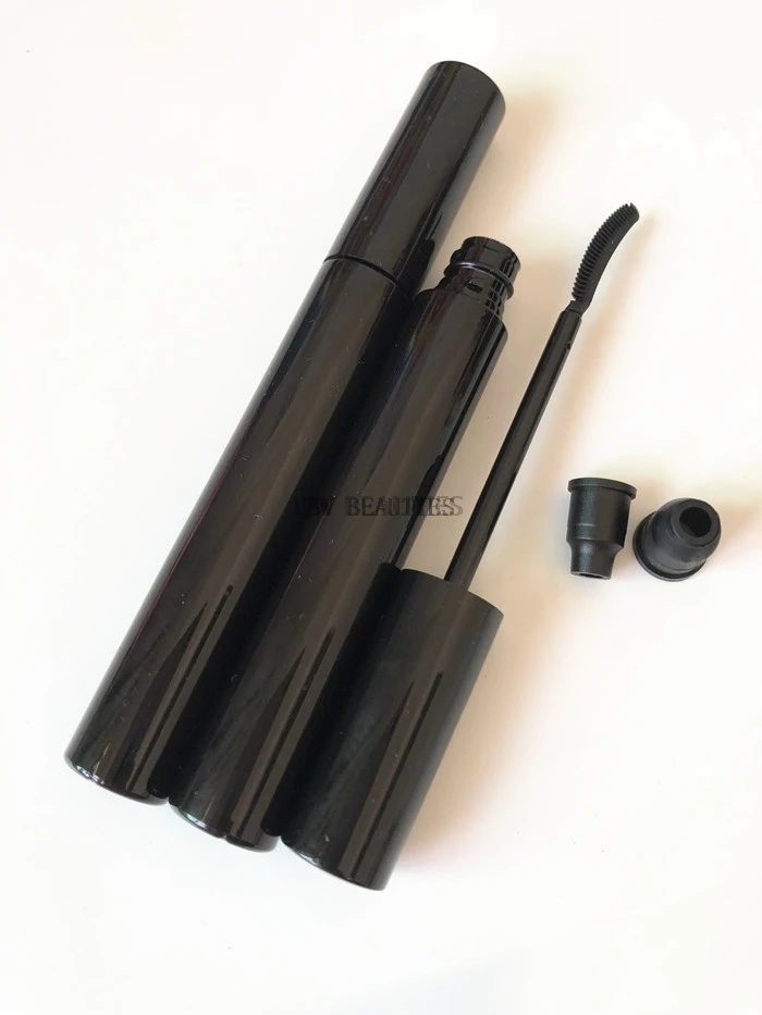 100pcs/lot 12ml Empty Bright Black Mascara Tube,Round Cosmetic Mascara