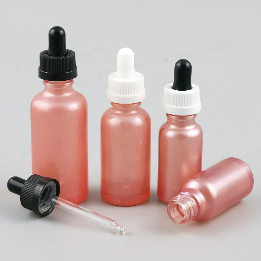 Download 200 x Pink Glass Dropper Bottles 1oz Essential Oil Glass ...