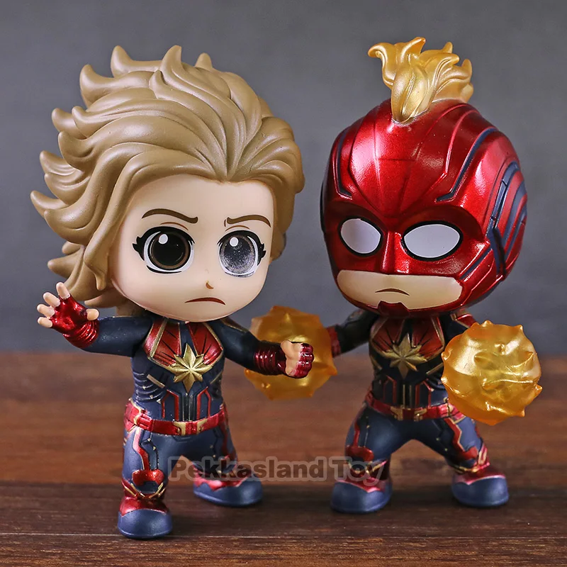 

Hot Toy Cosbaby Captain Marvel Carol Danvers Q Version PVC Action Figure Collectible Model Toy