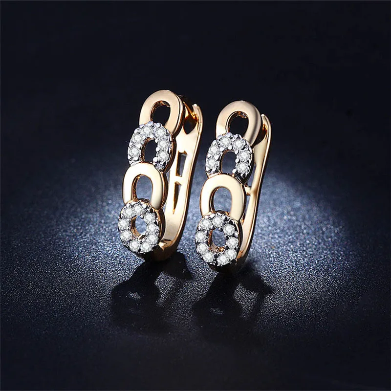 

H:HYDE 10 design hollow small hoop earrings for women Gold Color Hoop earrings made with austrian crystal boucle d'oreille femme