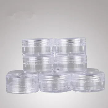 

150pcs 5g Portable Transparent Small Bottle Cosmetic Sample Containers Plastic Empty Jar Eyeshadow Lip Balm Face Cream Sample