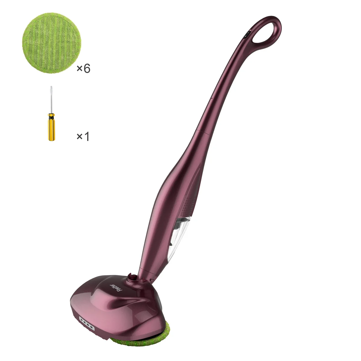 

Finether 3-in-1 Dual Spin Electric Mop and Vacuum Cleaner, Cordless Rechargeable Floor Mop Polishing and waxing with 6 Pads