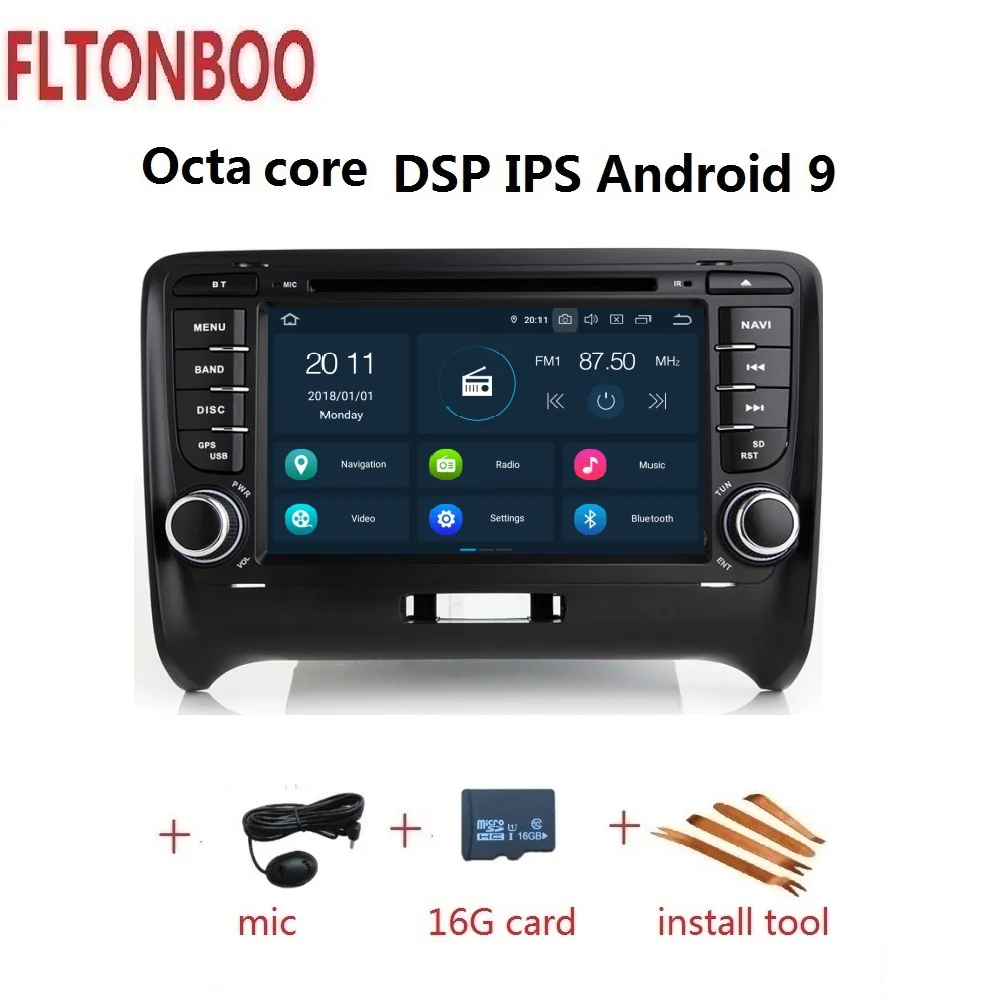 

7" Android 9 for AUDI TT 8J MK2 2006-2012 car DVD gps navigationi,3g,4GB RAM,DSP,octa core,touch screen,steering wheel,canbus