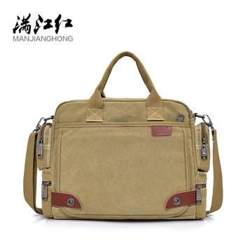 

100% Cotton Canvas Handbags Men Totes Travel Shoulder Bag High Quality Male Bolsa Crossbody Bags Zipper Travel Leisure Handbag