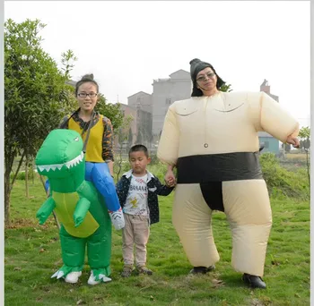 

Halloween Costume for Women Inflatable Dinosaur Costume - Fan Operated Adult Kids Size Halloween Cosplay Animal Dino Rider T-Rex