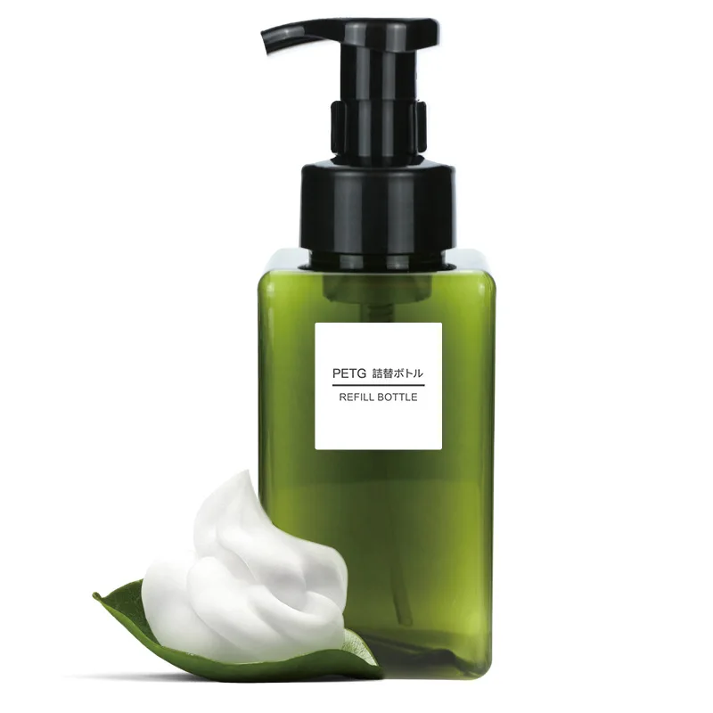 

1PC Plastic Refill Bottle Liquid Soap Whipped Mousse Points Bottling Shampoo Lotion Facial Cleanser Shower Gel Pump Bottle 450ml