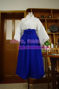

Rurouni Kenshin Kamiya Kaoru Kendo Kimono Clothes Cosplay Costume Full Set