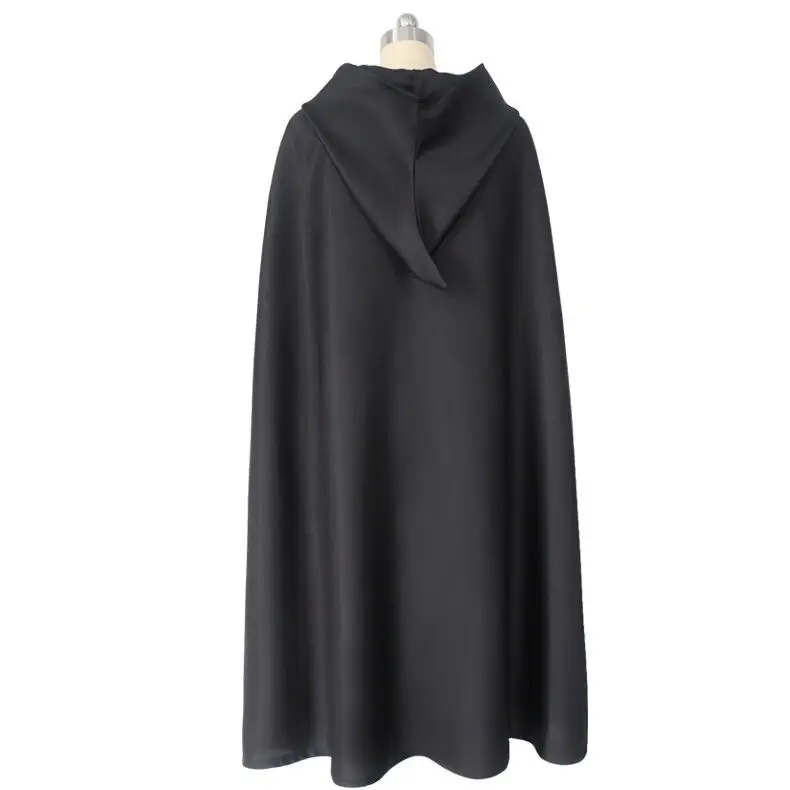 Hot Sale Halloween Medieval Costume Clothing Black Knights Costume Hospitaller Tunic Cloak Cape Men Gothic White Cross Robe