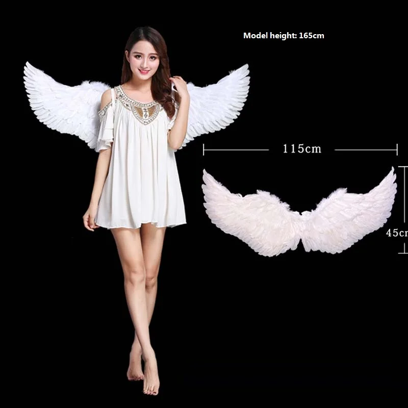 Cosplay&ware Glow Light Led Angel Feather Wings Fairy Costume Wedding Party Halloween Christmas Navidad Decorations -Cosplayware Store