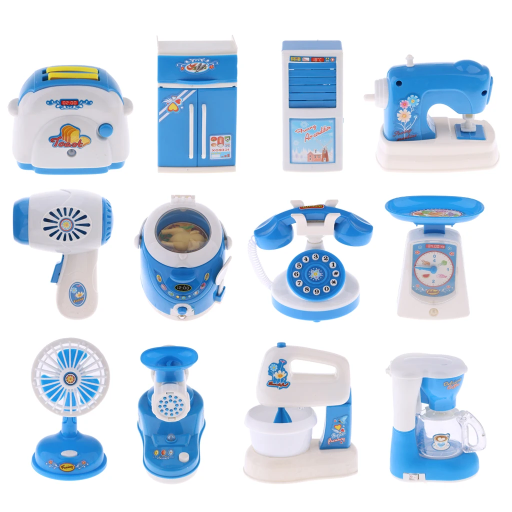

Simulation Mini Home Appliances Model Kids Pretend Play Toy Coffee Machine Furniture Toys for Children Kids Gift Dolls Accessory
