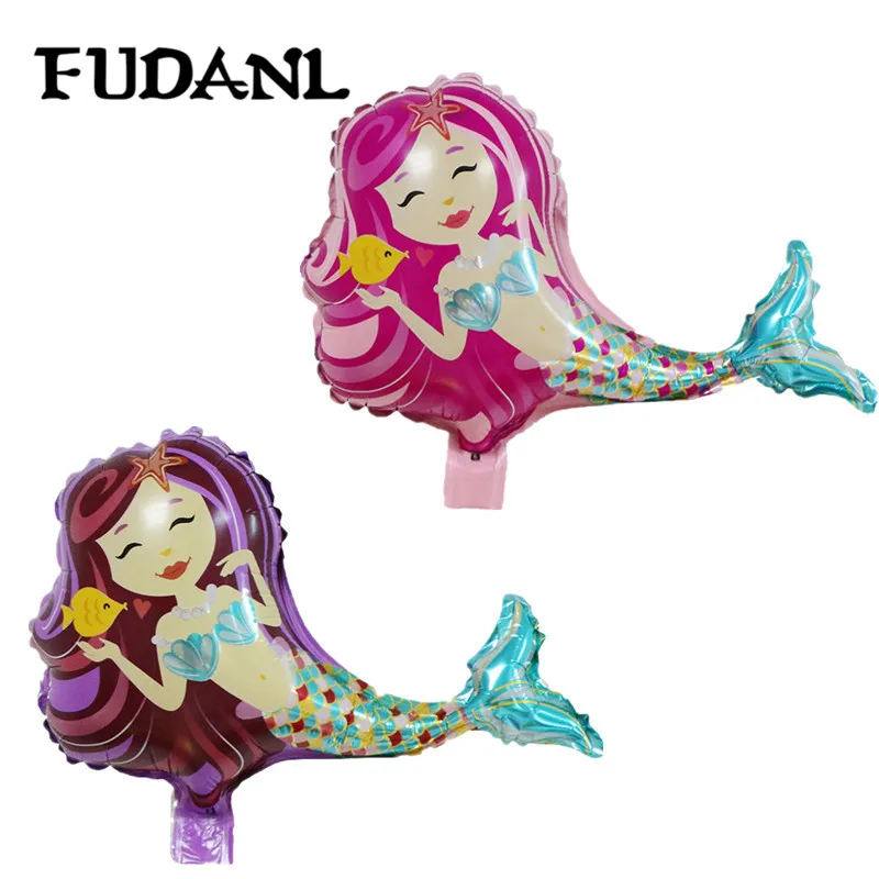 

50pcs Mini Mermaid Theme Foil Balloons Happy Birthday Wedding Decorations Balloons Baby shower Market Activity Party Supplies
