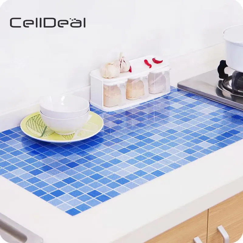 

CellDeal 45x70cm Waterproof Anti Oil Wall Stickers Decals Mosaic Aluminum Foil Self-adhensive Kitchen Wallpaper DIY Home Decor
