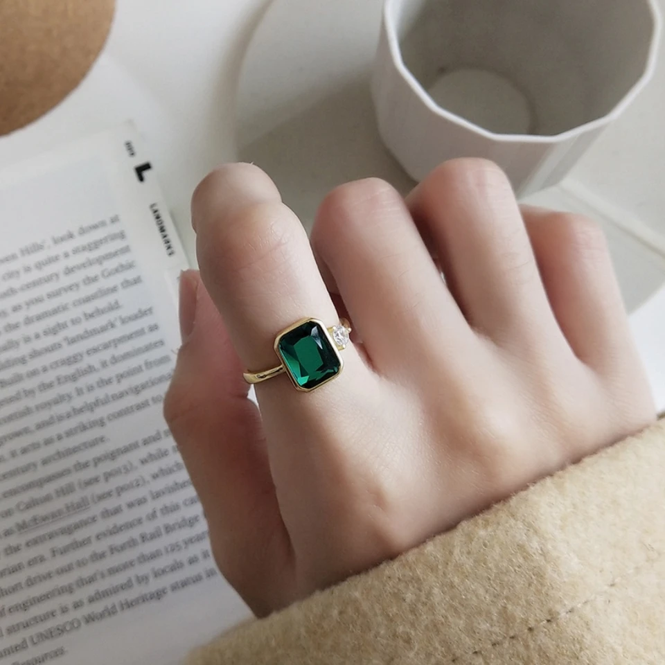club donde quiera Egoísmo Anillo de piedra de cristal de Esmeralda verde rectangular para mujer y niña, Plata de Ley 925, con circonita transparente pequeña, anillos abiertos, regalo|Anillos| - AliExpress club donde quiera Egoísmo Anillo de piedra de cristal de Esmeralda verde rectangular para mujer y niña, Plata de Ley 925, con circonita transparente pequeña, anillos abiertos, regalo|Anillos| - AliExpress