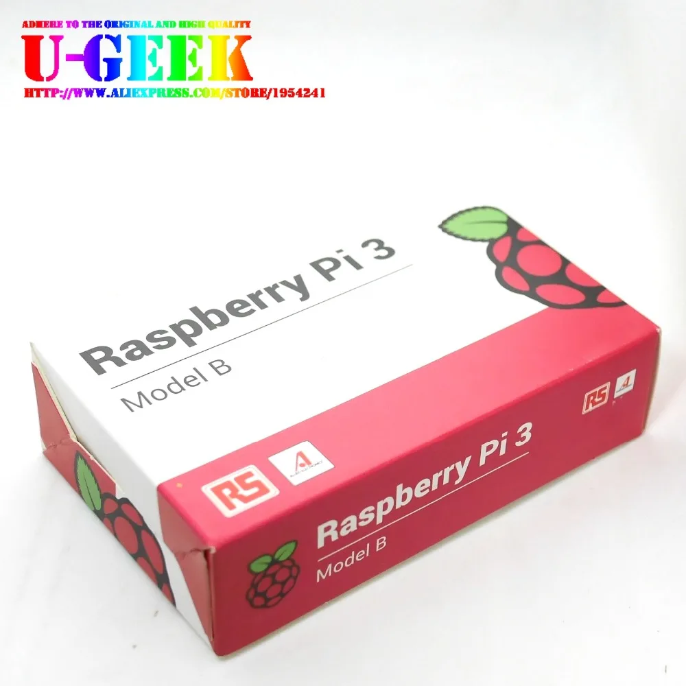 RS оригинальный Raspberry Pi 3 Model B 1 ГБ RAM четырехъядерный процессор 2 ГГц 64 бит с WiFi и