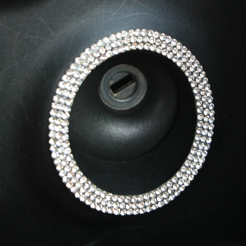 

For New Smart453 Fortwo Forfour Shiny Drill Car Ignition Key hole for Decorative Rings Car Sticker Auto Accessories car styling