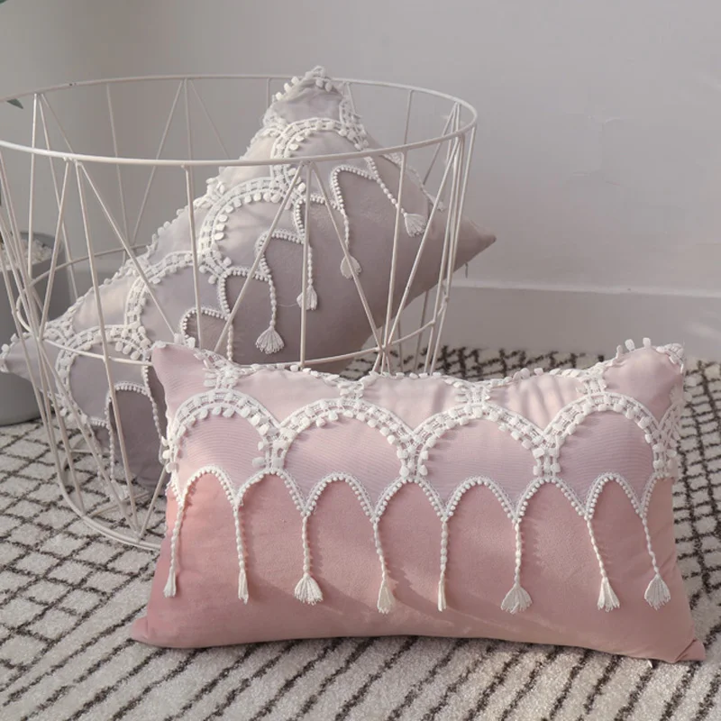 

New tassel knit Cushion Cover Pillow solid home sofa bed room textile adult child lover beauty Dec wholesale FG1024