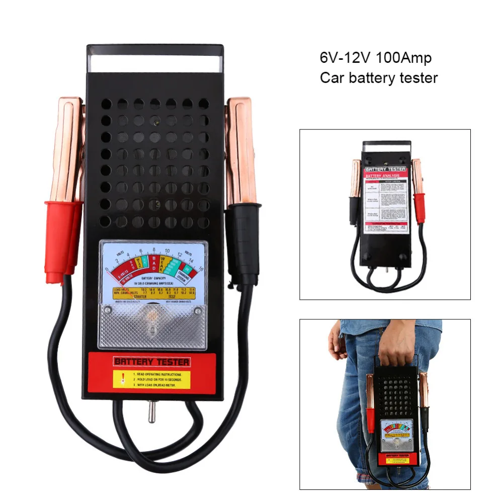 Автомобиль Батарея Тестер нагрузки Прямая зарядка Системы анализатор инструмент проверки 6 V-12 V 100Amp высокое качество