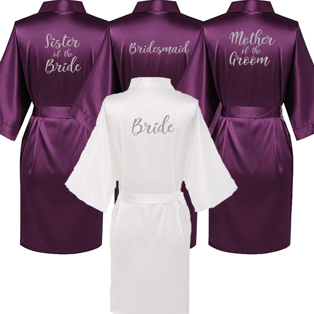 C Fung New Purple Robe Silver Writing Mother Of The Groom Robes C Fung New Purple Robe Silver Writing Mother Of The Groom Robes Wedding Short Bride Kimono Bridesmaid