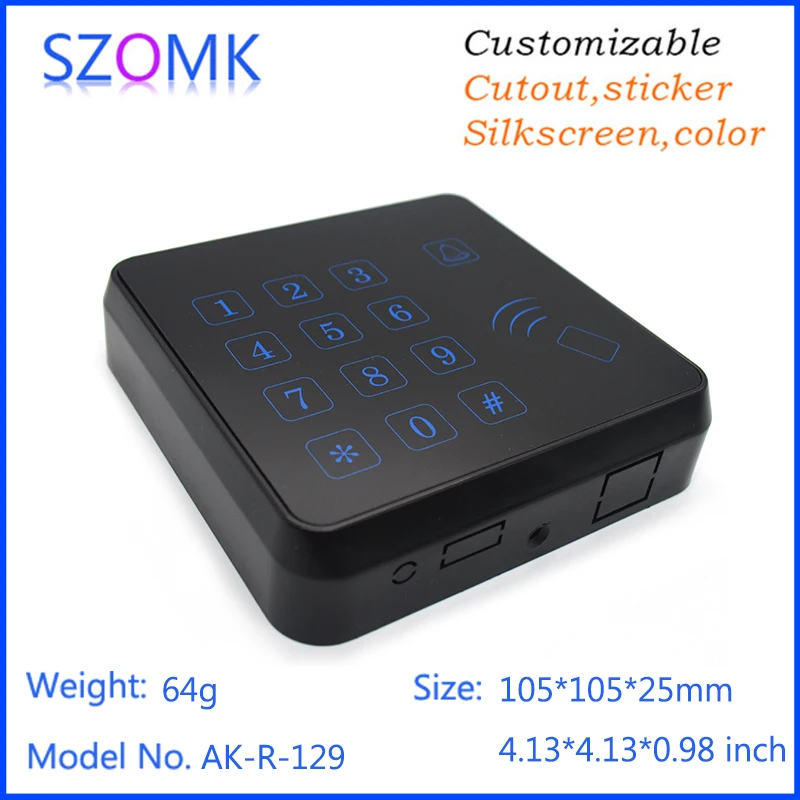 

4 pieces abs plastic housing for card reader security junction box wall mounting plastic105*105*25mm for plastic panel enclosure