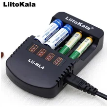 Liitokala Lii-NL4 перезаряжаемые 1,2 V AA/AAA батареи NiMH 9 V зарядное устройство